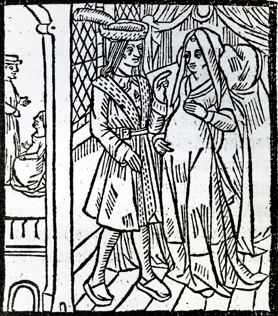 Pathelin and Guillemette, from The Farce of Master Pierre Pathelin by French School