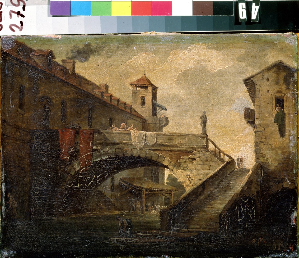 Landscape in a French Village by French School