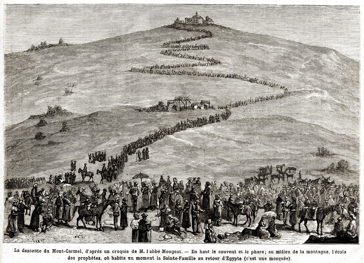 Penitence Pilgrimage to the Holy Places from 25 April to 8 June 1882 (engraving) by French School
