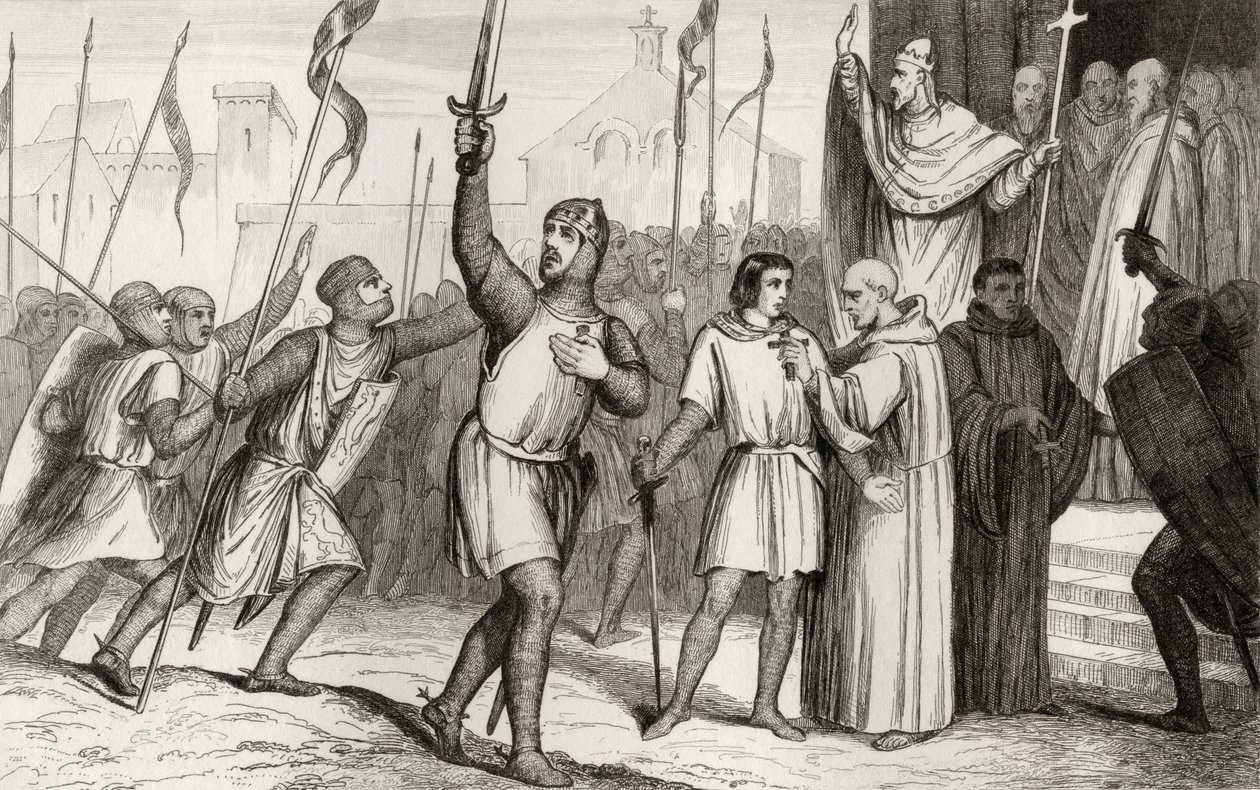Philippe I and Pope Urban II Rally Followers for the First Crusade in 1095, from 