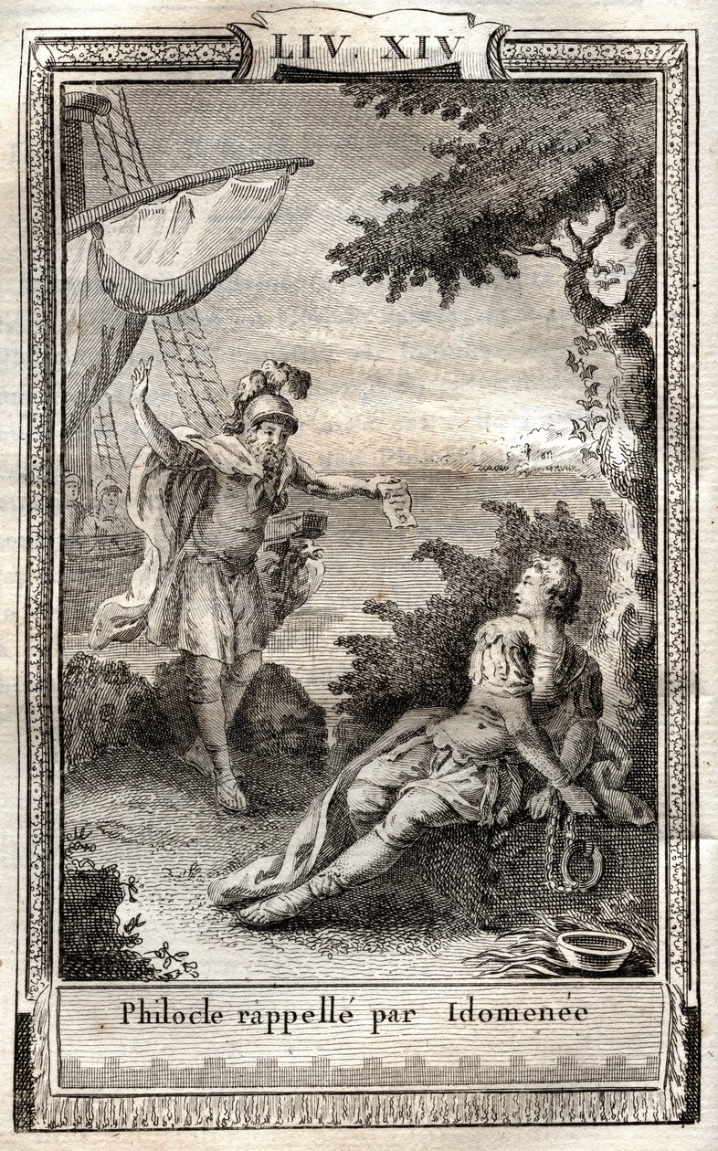 Philocle recalls by Idomenee - engraving of 1798 after Monnet in 