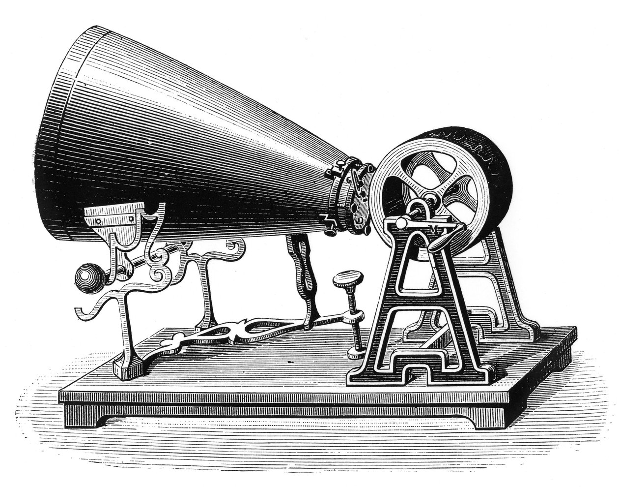 Phonautograph, Invented by Edouard Leon Scott de Martinville by French School