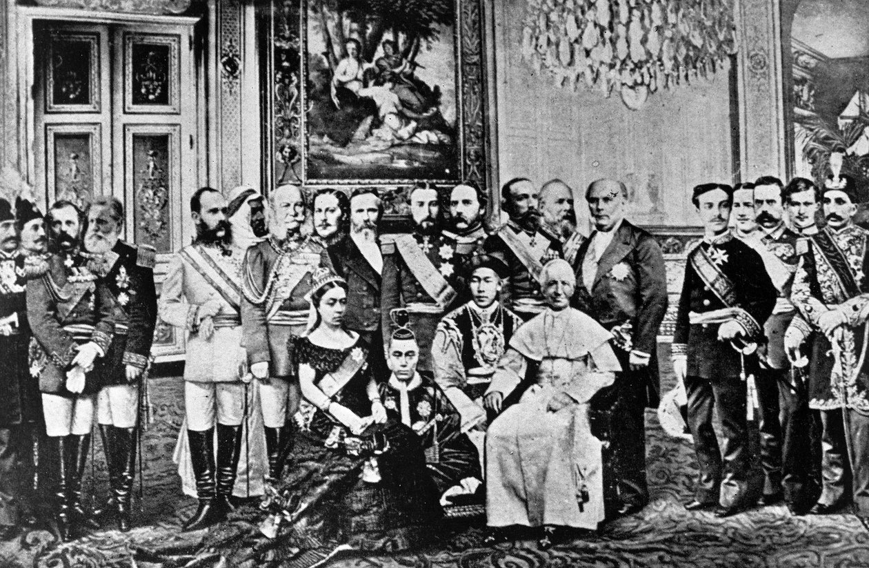 Photomontage of World Rulers, 1867 by French School