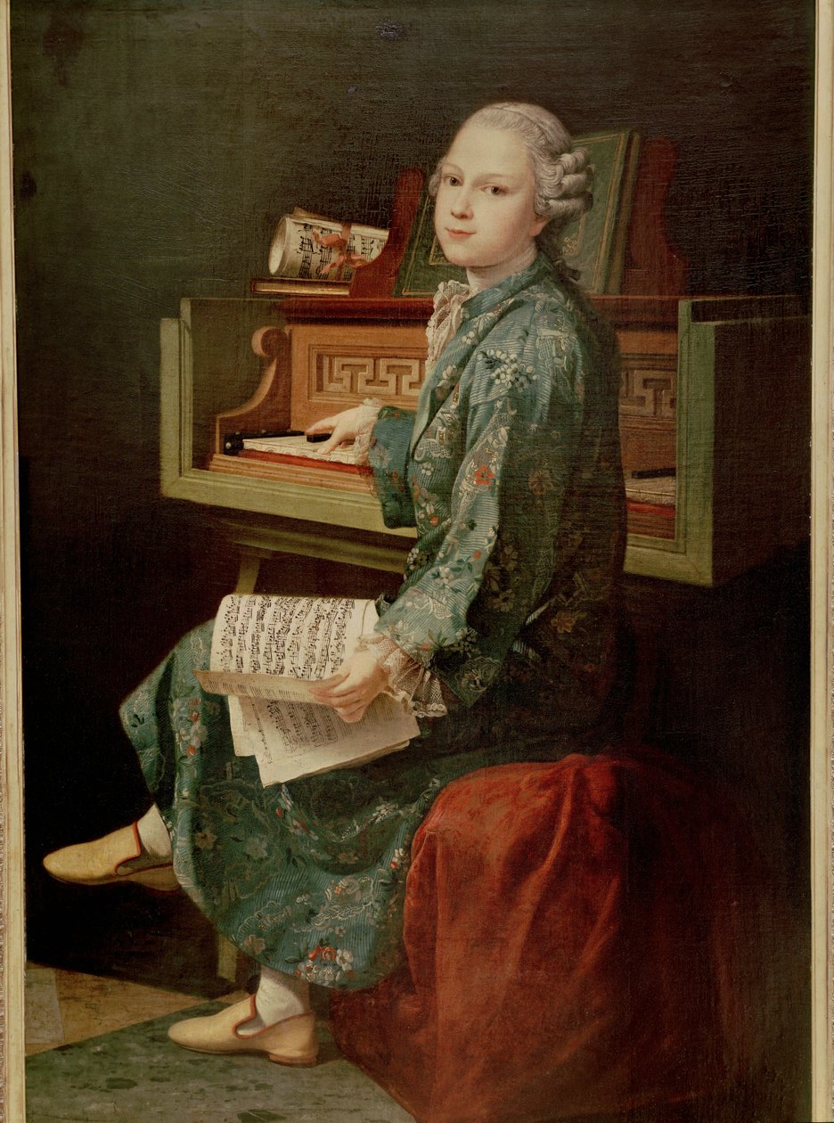 Young Man at the Piano, Said to be Mozart by French School