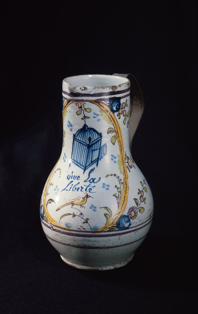 Pitcher with the inscription Vive la Liberte, 1789 by French School