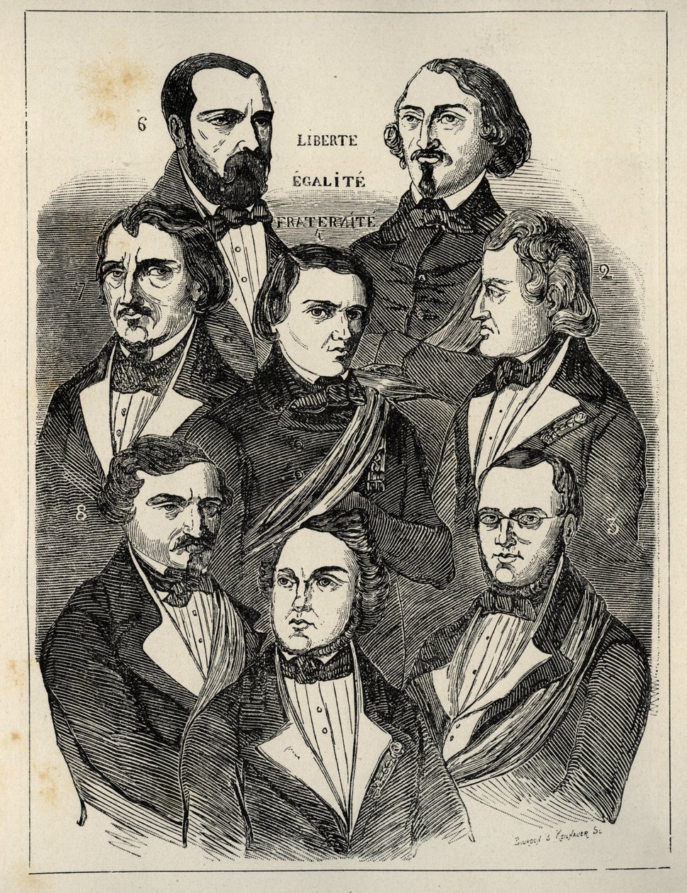 Electoral placard 1848 - French republican politicians by French School