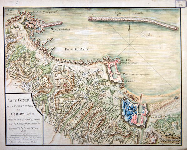 Plan for development of the port and harbour of Cherbourg by French School