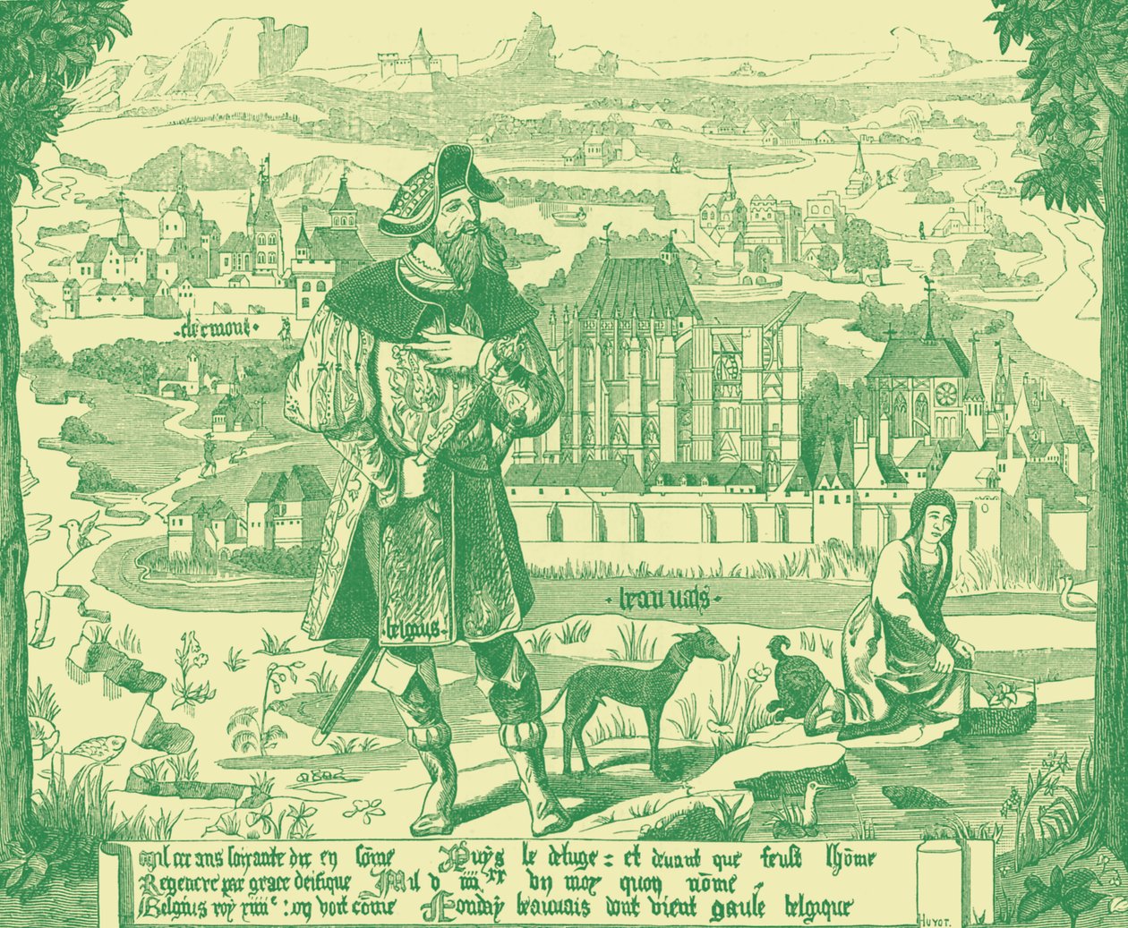 Plan of Clermont en Beauvais by French School