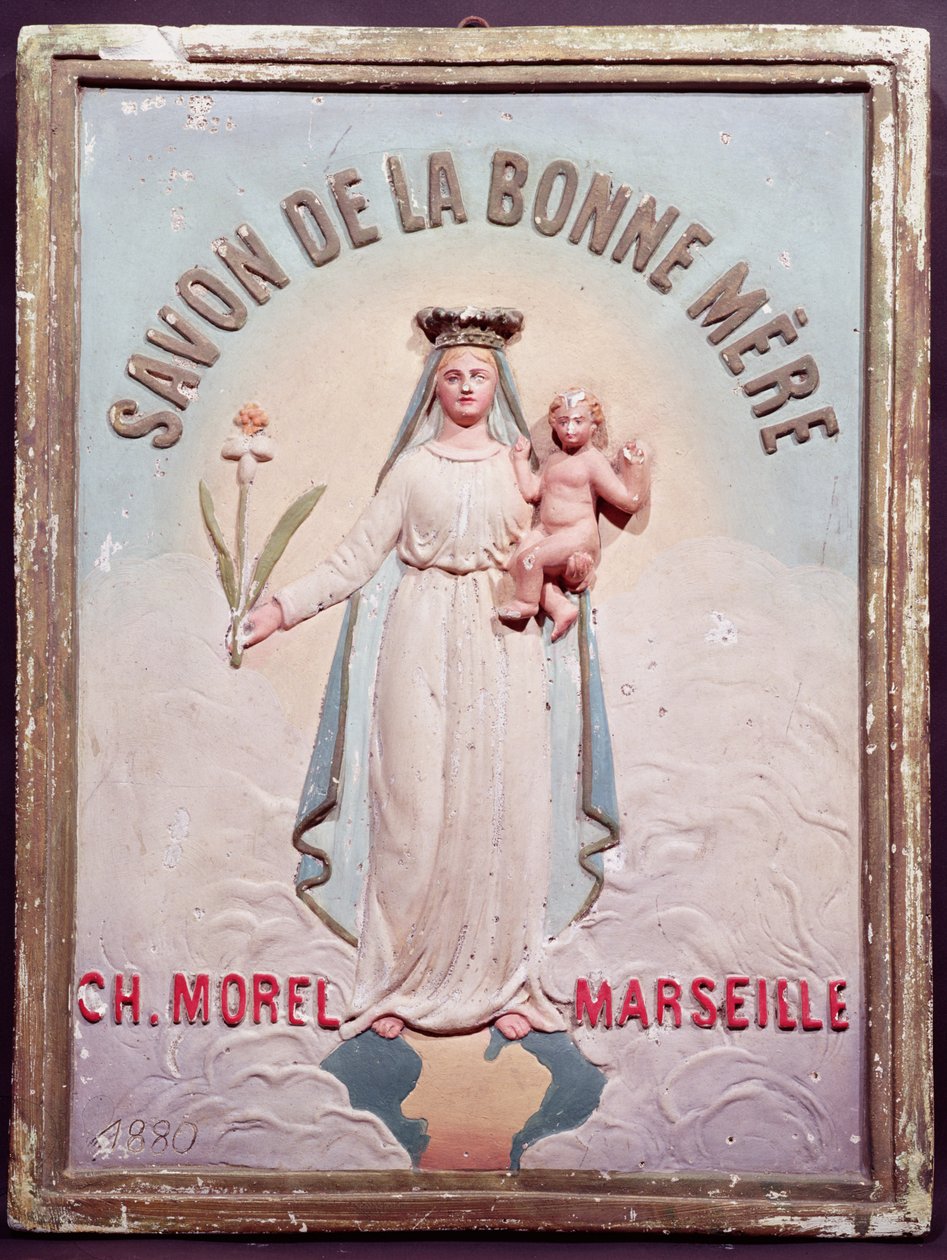 Plaque advertising Savon de la Bonne Mere, 1880 by French School