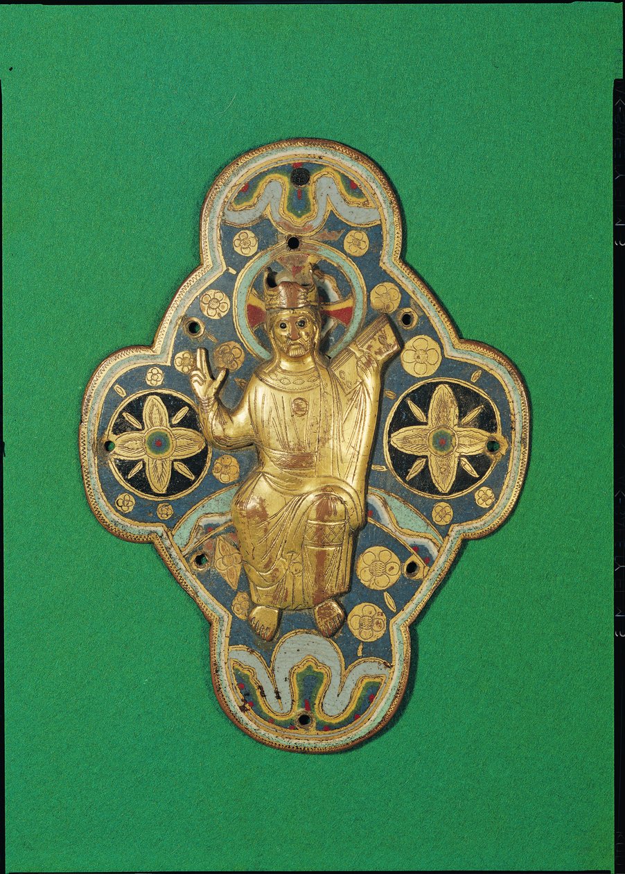 Plaque Depicting God Blessing by French School