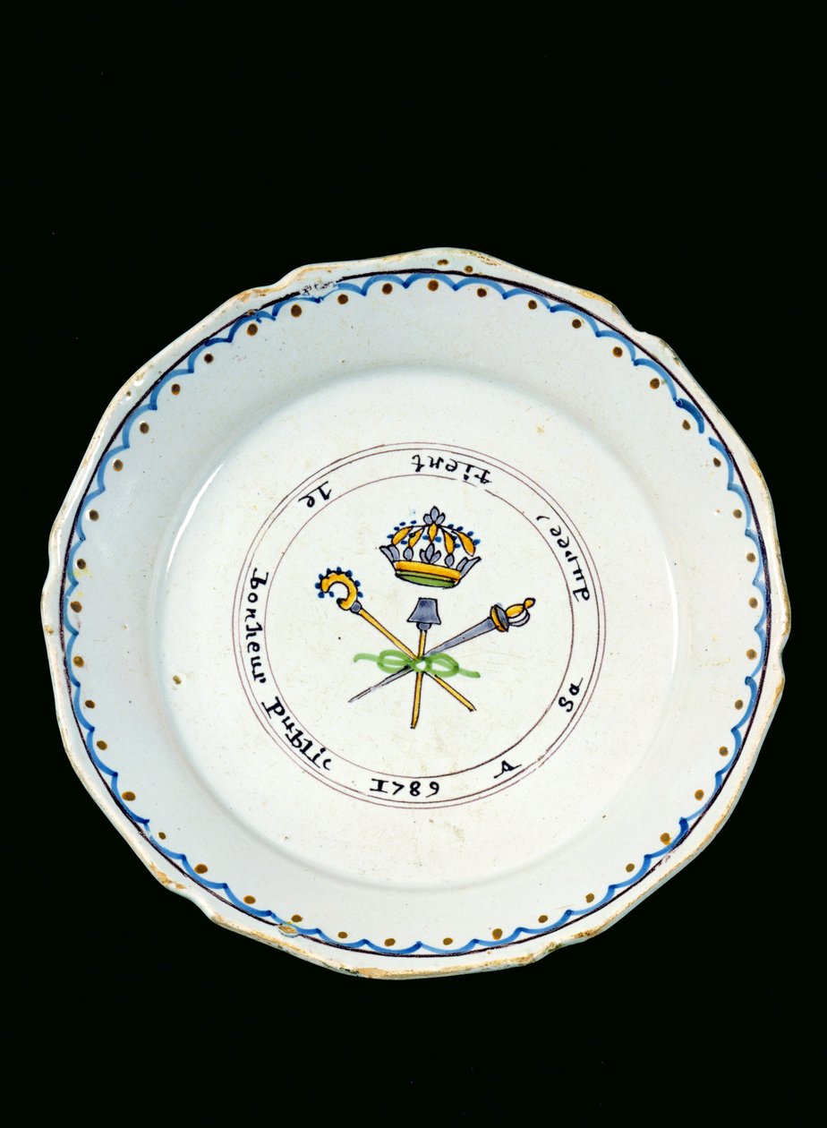 Plate Decorated with the Three Orders under the Royal Crown by French School