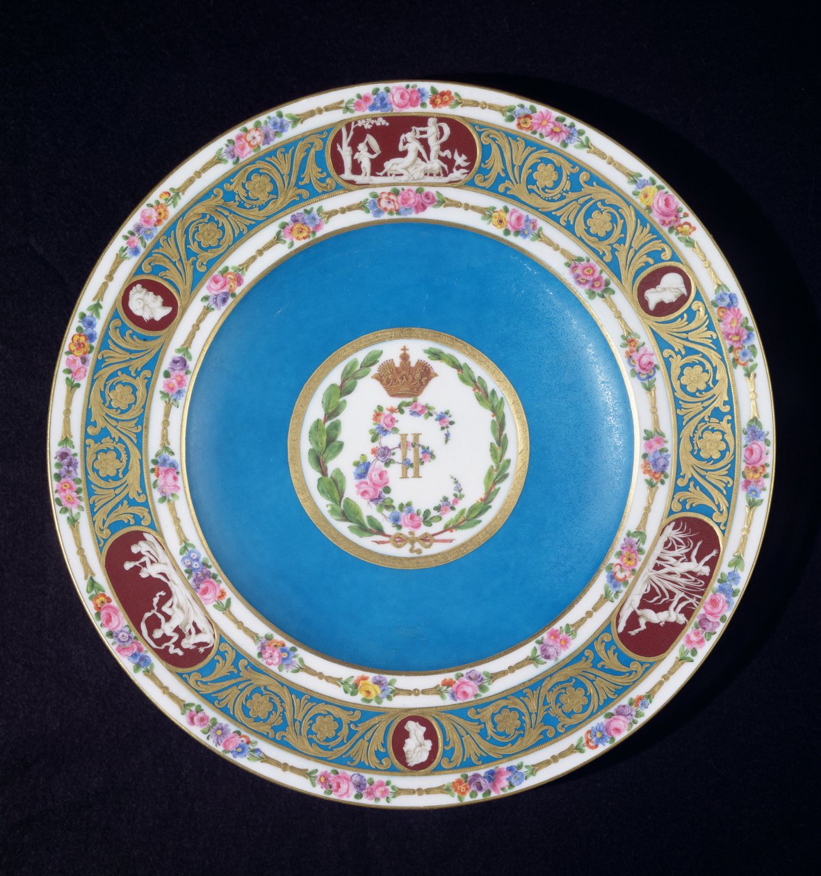 Plate from the service of Empress Catherina II of Russia, Sevres, c.1779 by French School