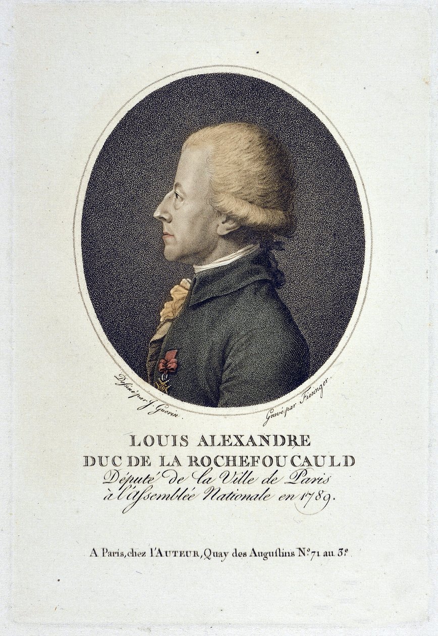 Portrait of Louis Alexandre de la Rochefoucauld, Duke of Enville (D