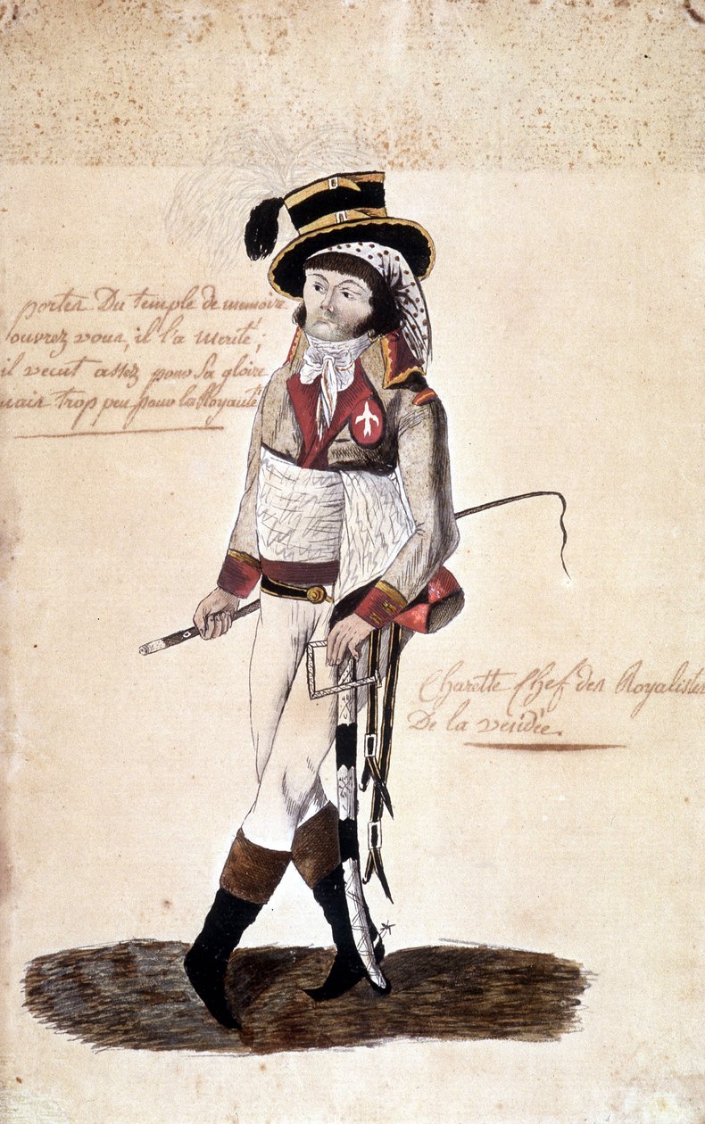 Portrait of Francois Athanase de Charette de la Contrie (1763-1796), Royalist Leader of the Vendee by French School