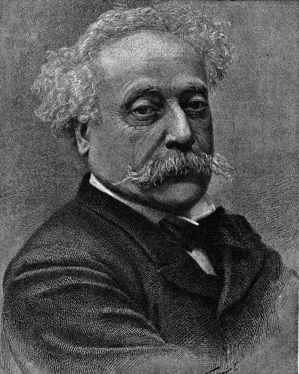 Portrait of Alexandre Dumas Jr. (1824-1895), French writer. Engraving in 