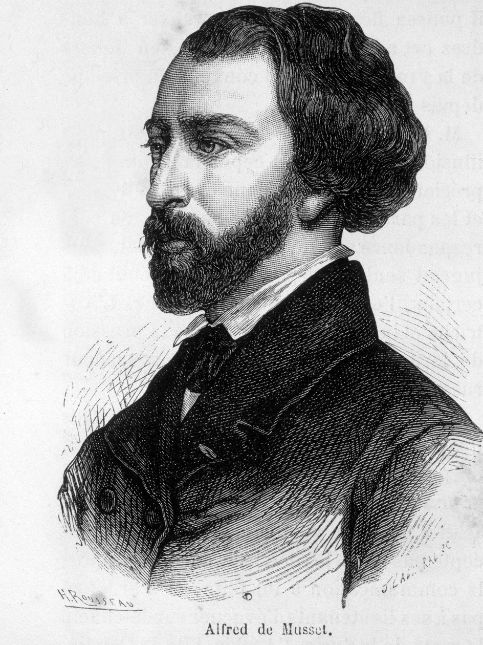 Portrait of Alfred de Musset (1810 - 1857), French writer by French School