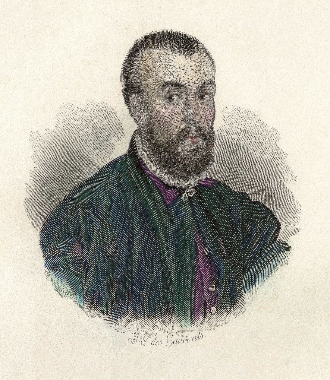 Portrait of Andre Vesale (1514-1564), a Flemish doctor who practised in Spain and Italy by French School