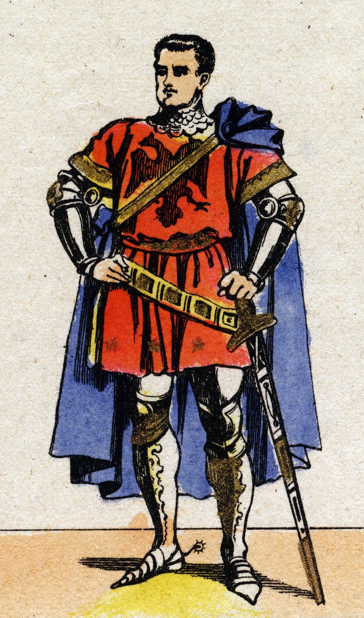 Portrait of Bertrand du Guesclin (c. 1320-1380), constable of France. by French School
