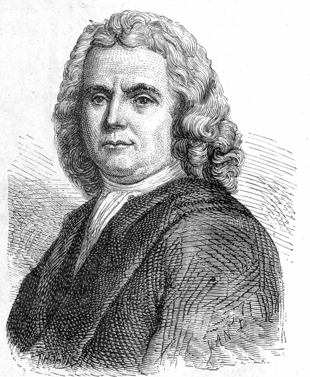 Portrait of Hermann Boerhaave (1668 - 1738), Dutch Doctor and Chemist - in Album of Science; Illustrious Scientists; Great Discoveries 1896 by French School
