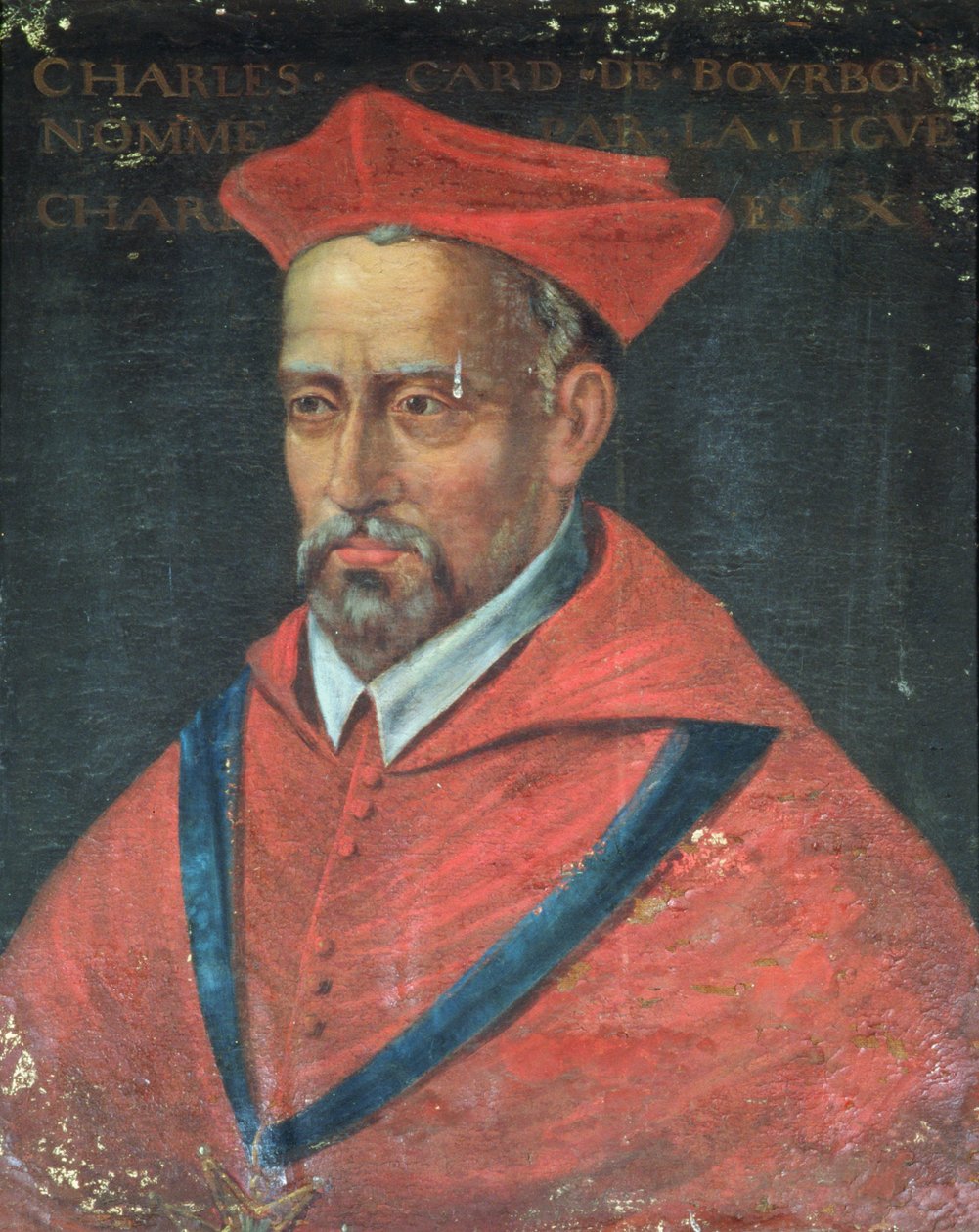 Portrait of Cardinal Charles de Bourbon (1523-90) by French School
