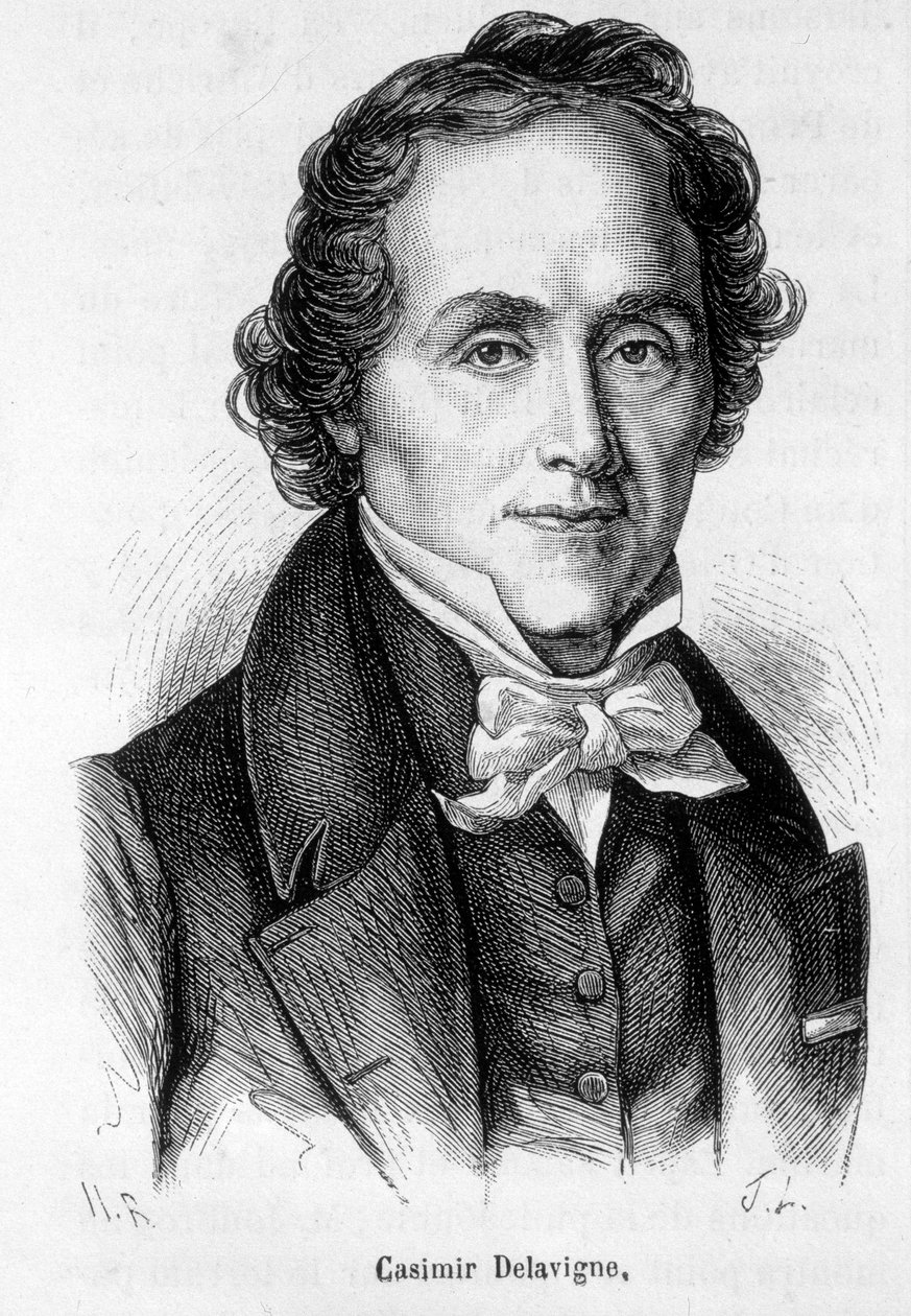 Portrait of Casimir Delavigne, French Poet and Playwright (1793-1843) by French School