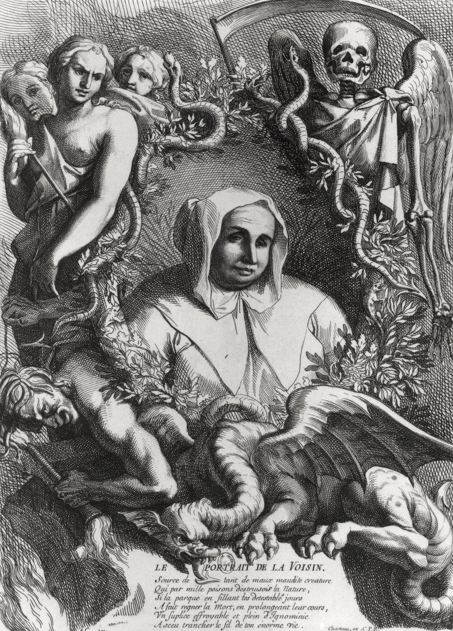 Portrait of Catherine Monvoisin (La Voisin) (1640-80) (engraving) by French School