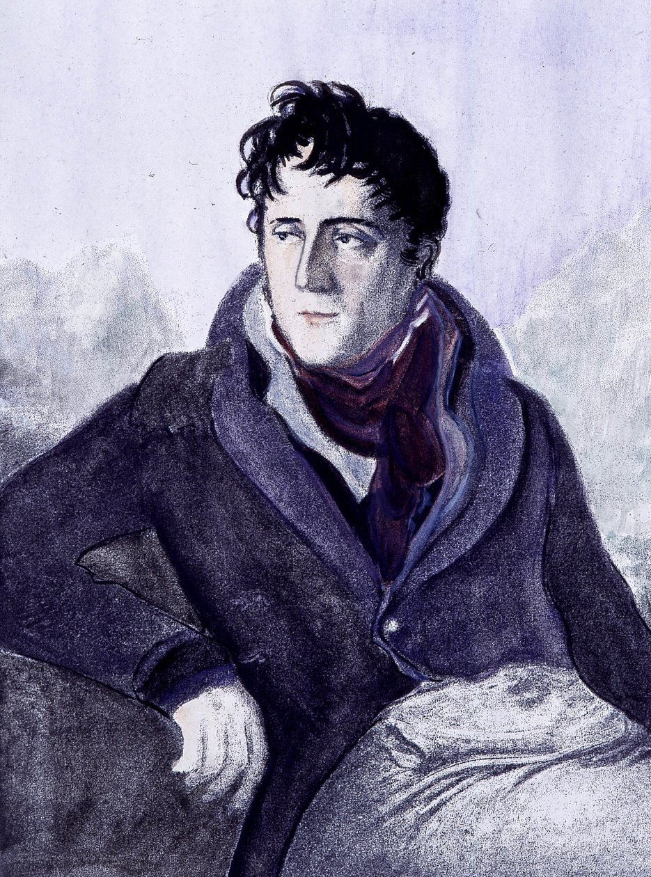 Portrait of Chateaubriand. 19th Century Engraving by French School