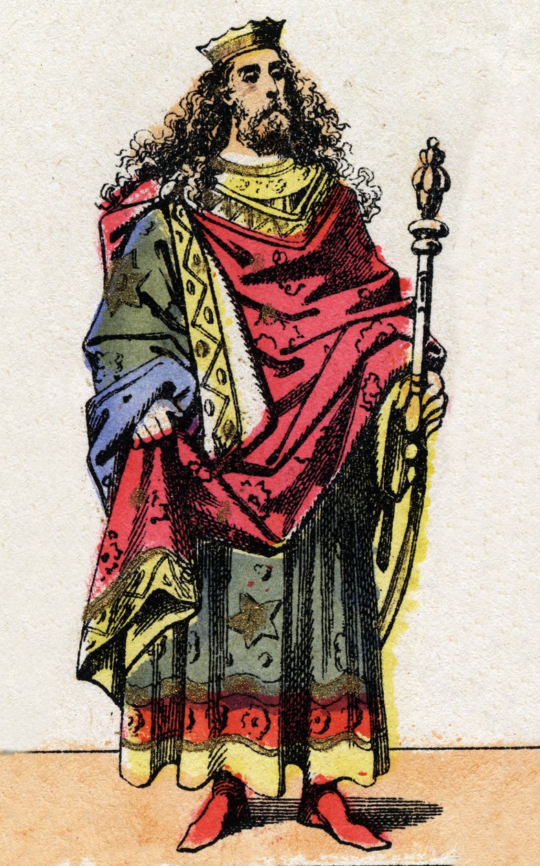 Portrait of Clodion dit Le Chevelu, King of the Franks by French School