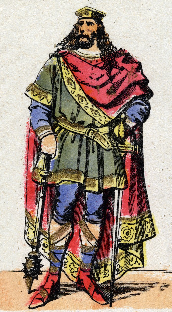 Portrait of Clovis I (c. 466-511), King of the Franks. by French School