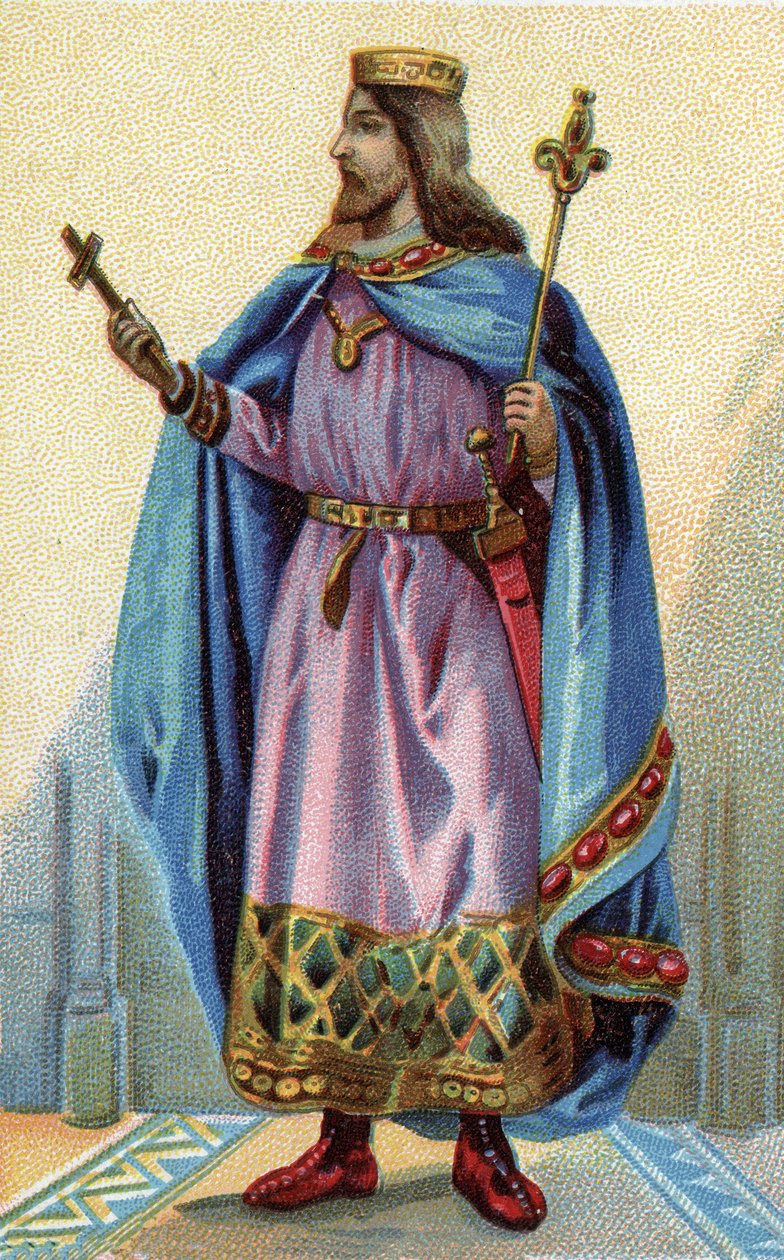 Portrait of Clovis, King of the Franks from 481 to 511 by French School