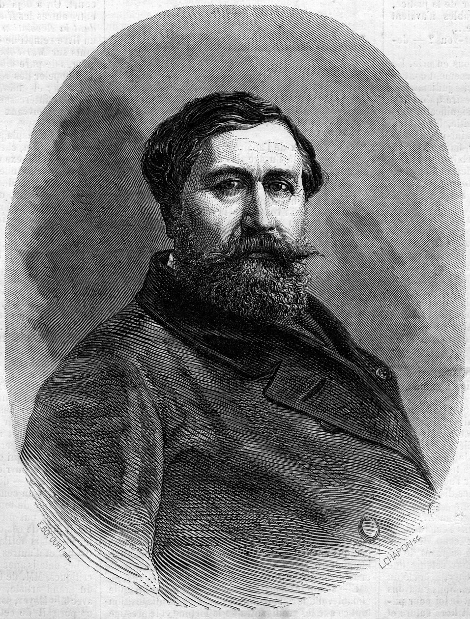 Portrait of Count Alfred Emilien de Nieuwerkerke (1811-1892), French sculptor and high official. Engraving in “Le Monde Illustré” n°212 of 4 May 1861. by French School
