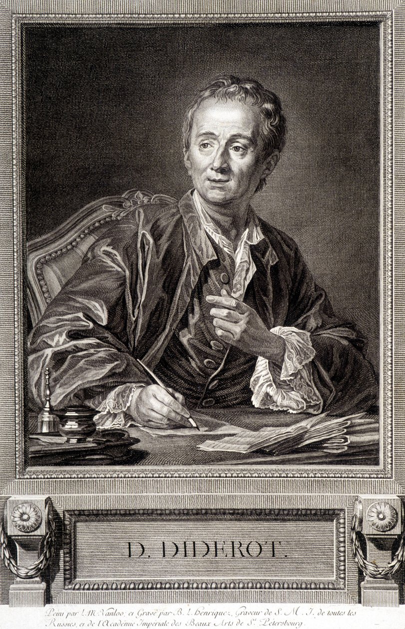 Portrait of Diderot from the Encyclopedia of Diderot and Alembert by French School