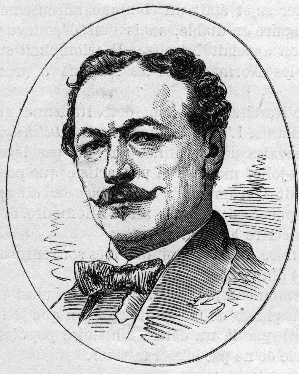 Portrait of Edouard Louis Dubufe (1820-1883), French painter. Engraving in Le Monde Illustré n°890 of 2 May 1874. by French School