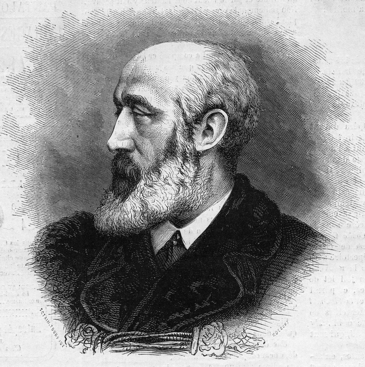 Portrait of Ernest Feydeau (1821-1873), French poet and novelist. Engraving in Le Monde Illustré n°865 of November 8 by French School