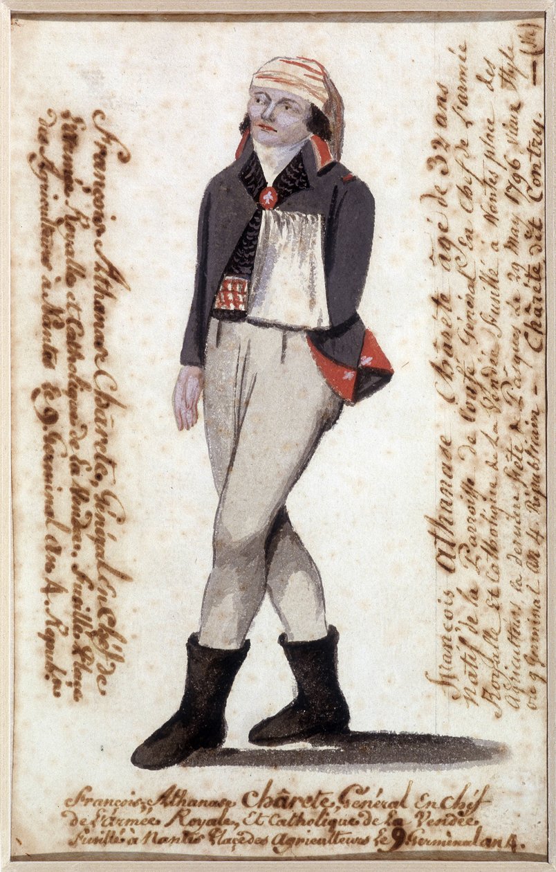 Portrait of Francois Athanase de Charette de la Contrie (1763-1796), Arm in a Scarf, Royalist Leader of the Vendee by French School
