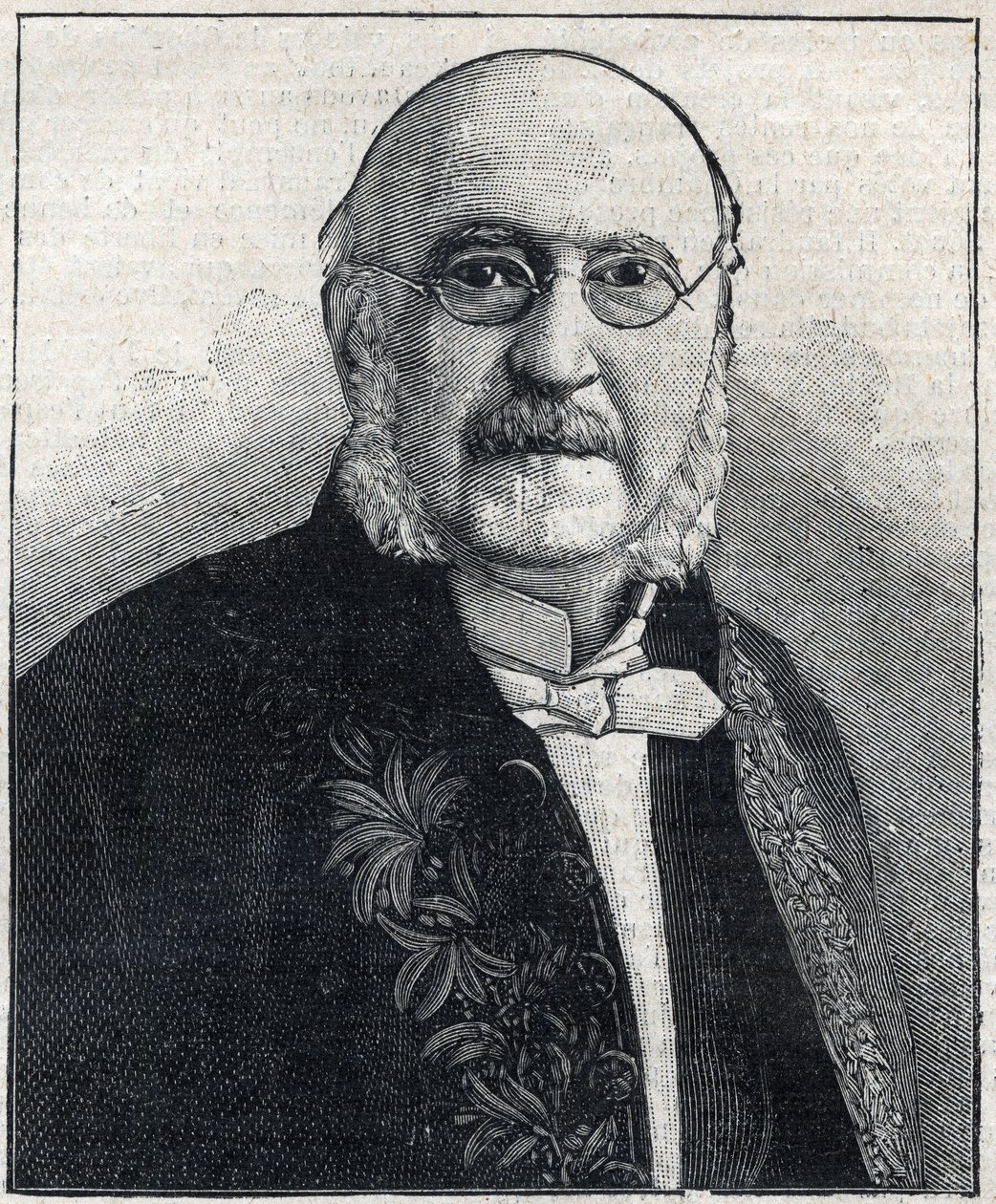 Portrait of Francois Jules Suisse, also known as Jules Simon (1814-1896), French Philosopher and Statesman, in 