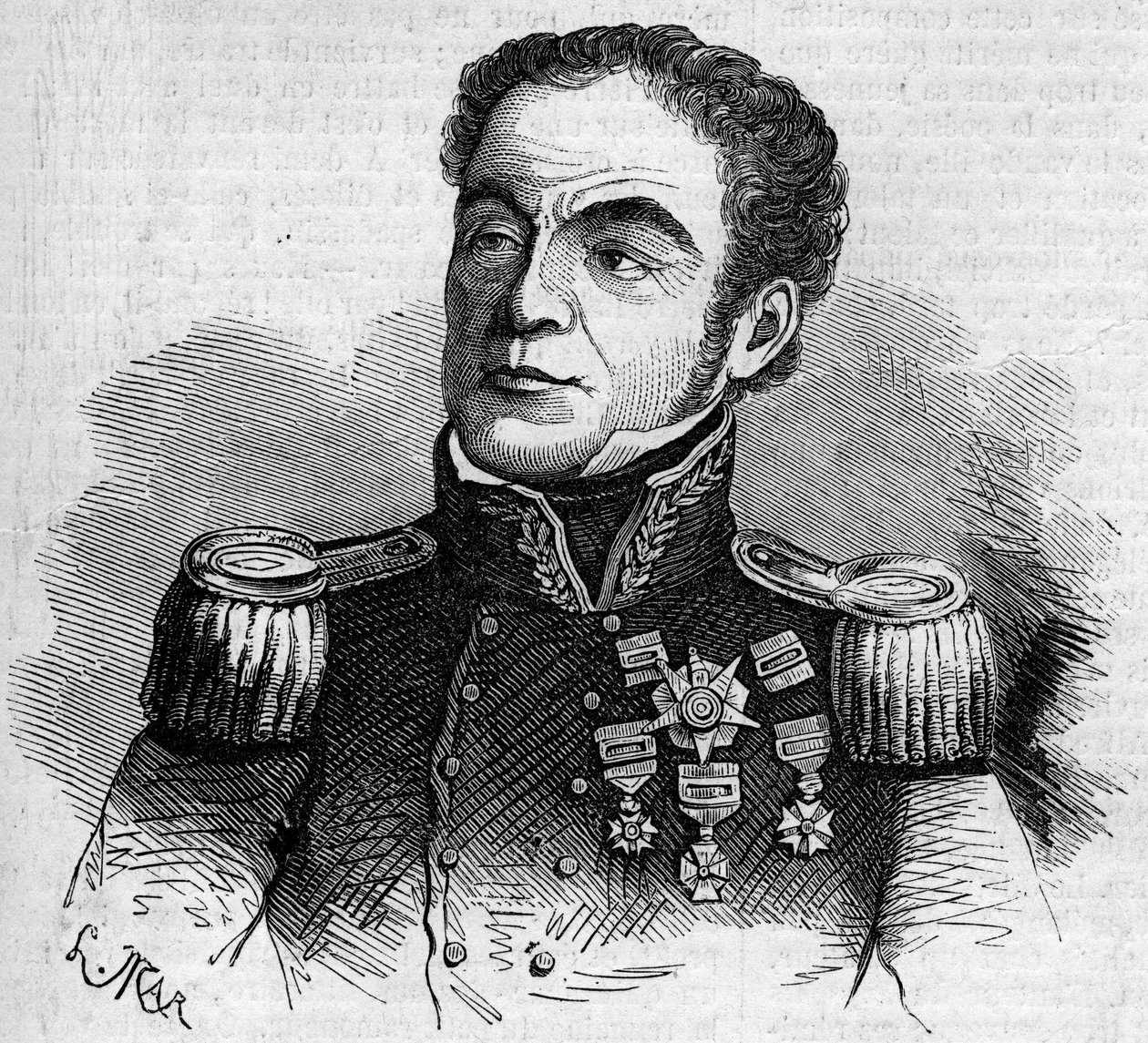 Portrait of General Antonio Lopez de Santa Anna by French School