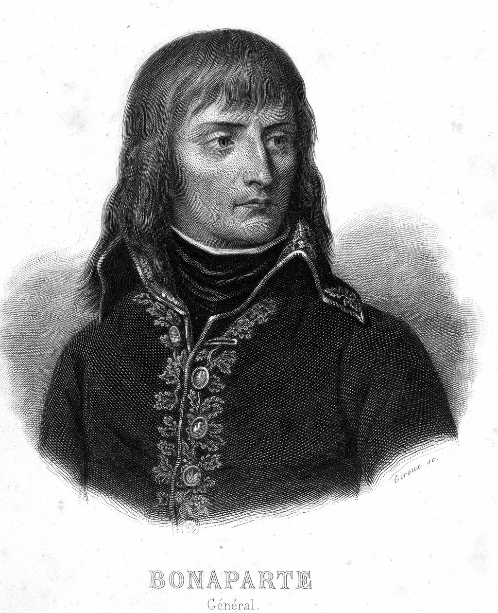 Portrait of General Bonaparte - in Revolution francaise by Thiers. 19th century by French School