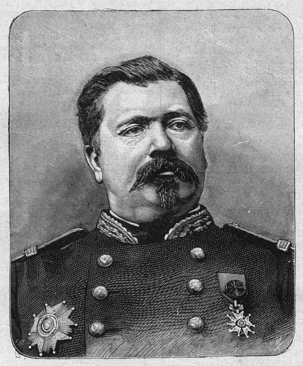 Portrait of General Davout (c. 1829), Grand Chancellor of the Legion of Honour. Engraving in “La gazette du dimanche” of 12 December 1895 by French School