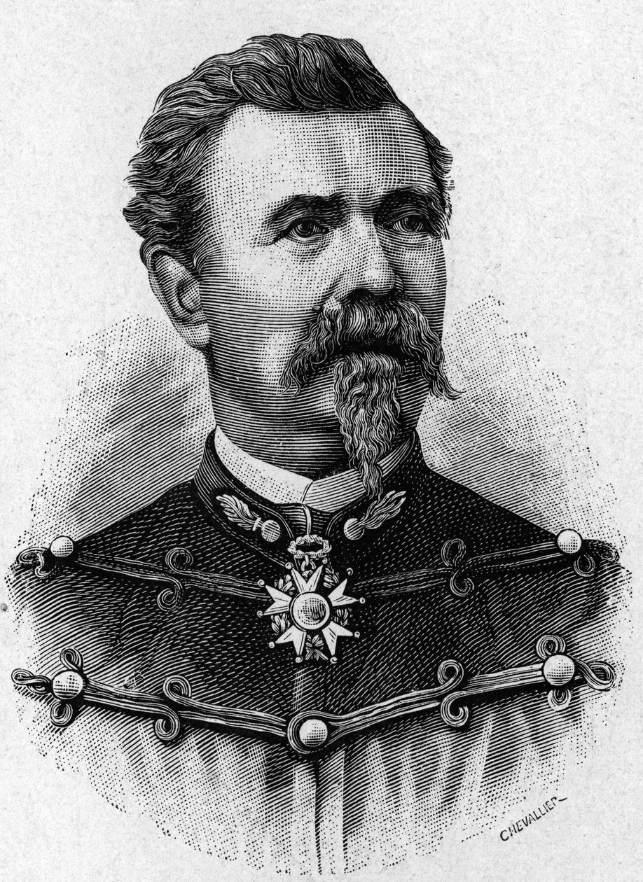 Portrait of General de Reffye - in Album of Science; illustrious scientists; Great discoveries 1896 by French School