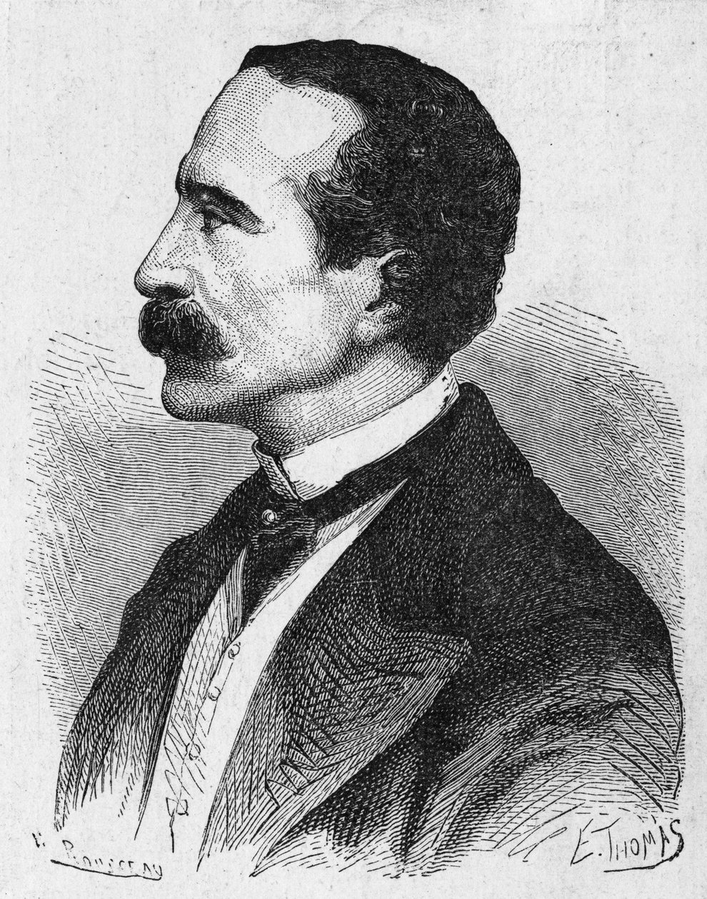 Portrait of Georges Bonelli, the inventor of the typographic telegraph - in Album of Science; illustrious scholars; Great discoveries 1896 by French School