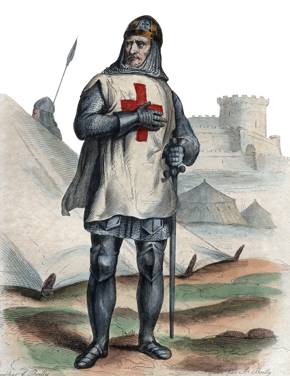 Portrait of Godfrey of Bouillon (104061-1100), Frankish knight, one of the leaders of the First Crusade by French School