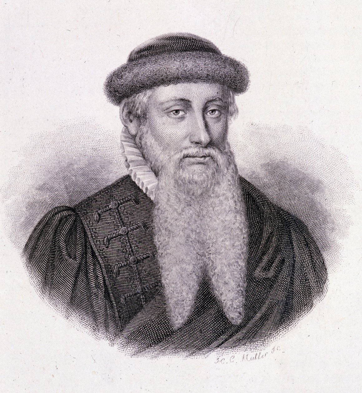 Portrait of Gutenberg - in Portrait of Useful Men by French School