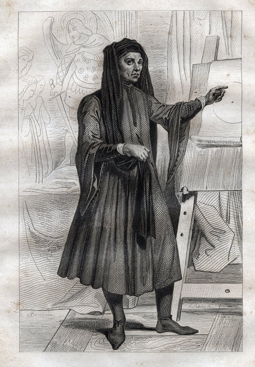 Portrait of Italian painter Giotto di Bondone by French School
