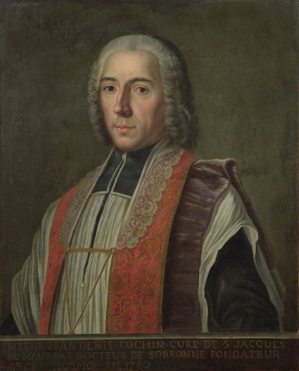 Portrait of Jacques Denis Cochin (1726-83) Founder of the Hopital Saint-Jacques by French School