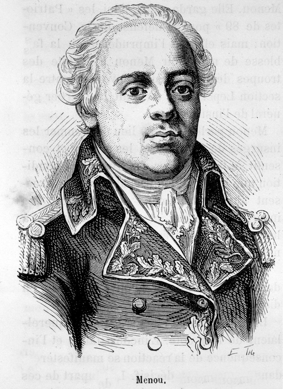 Portrait of Jacques Francois Menou, Baron de Boussay, French General (1750-1810) - in L