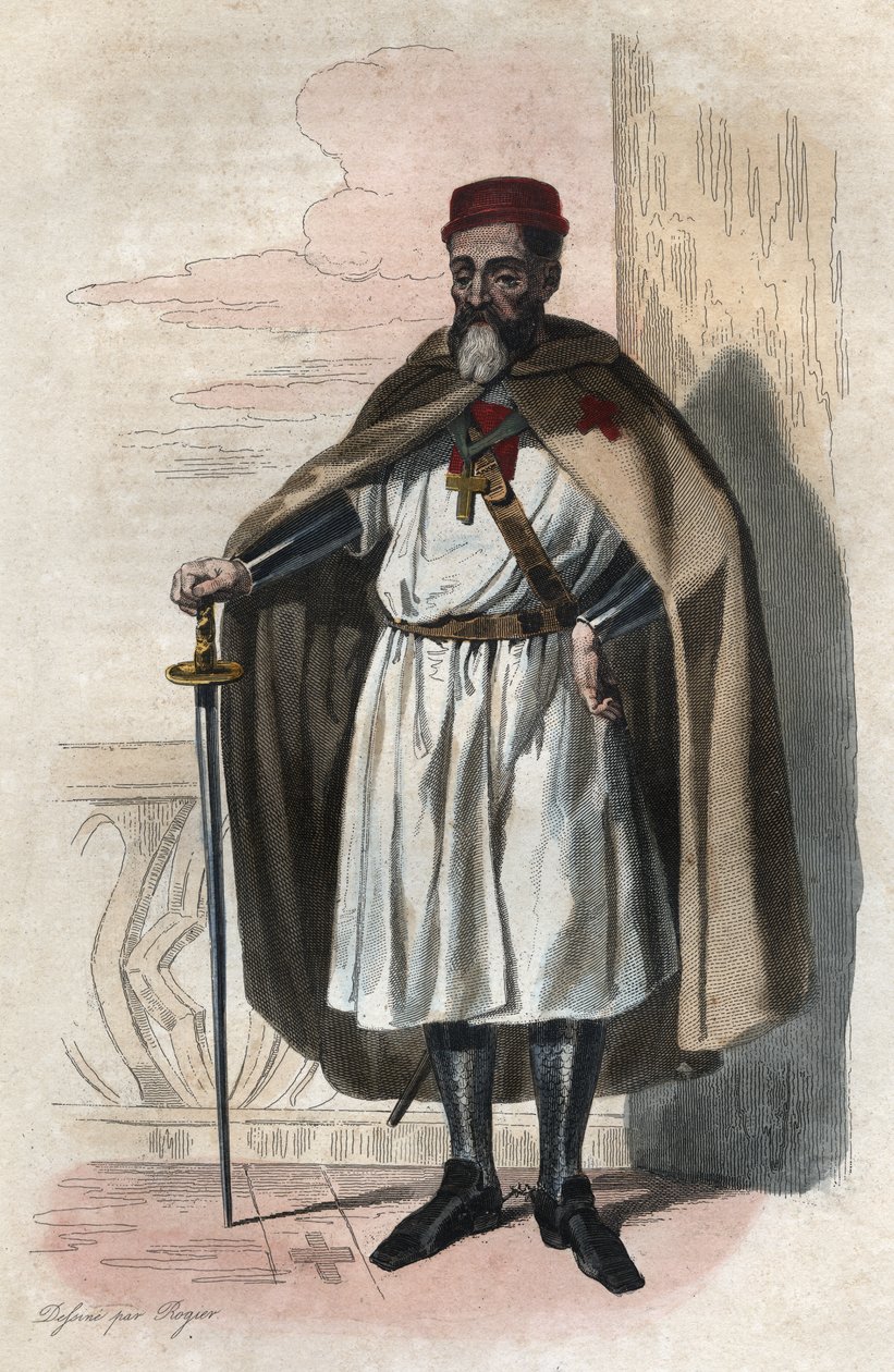 Portrait of Jacques of Molay (1243-1314), Grand Master of the Knights Templar by French School