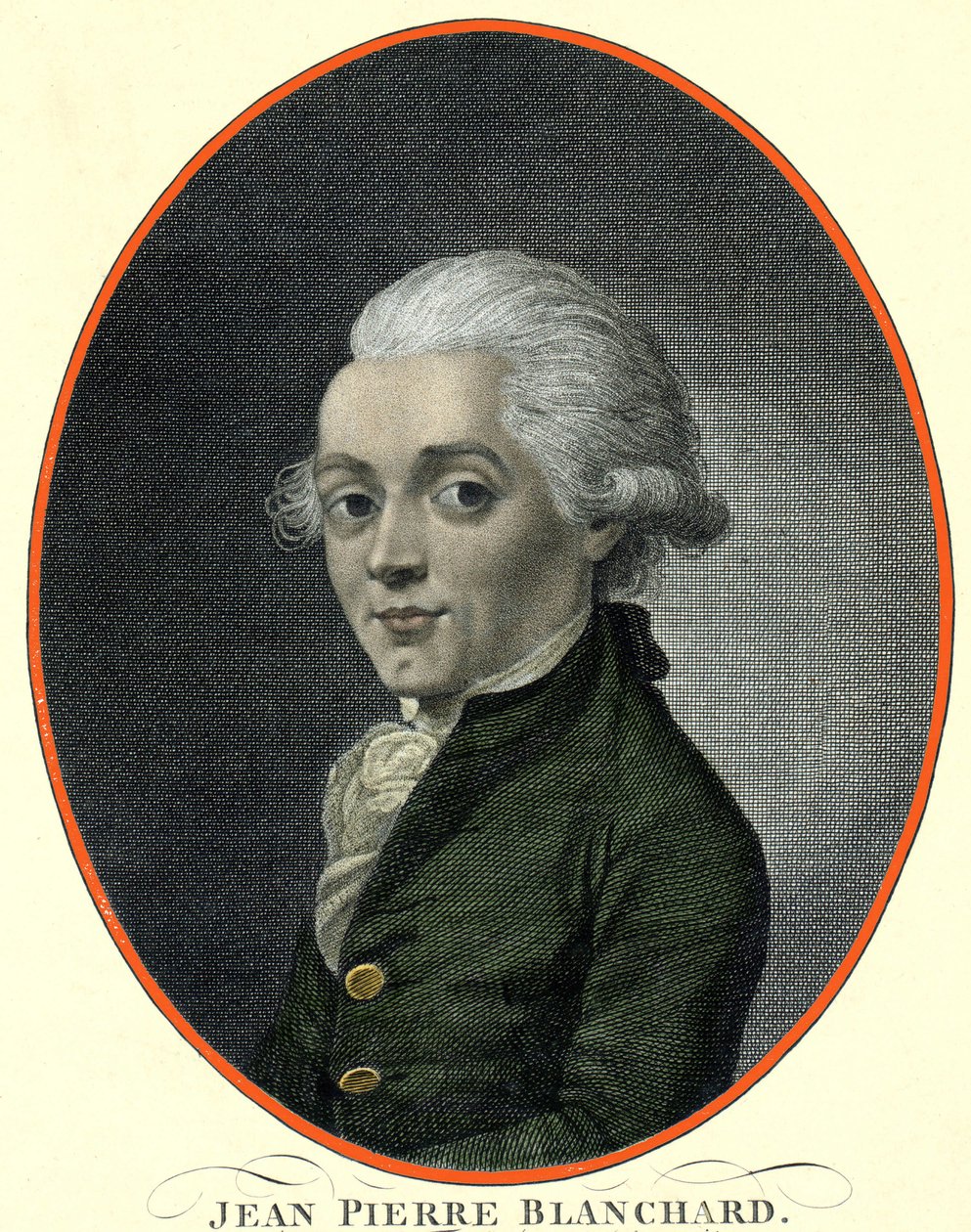 Portrait of Jean Pierre Blanchard (1753-1809), French aeronaut by French School