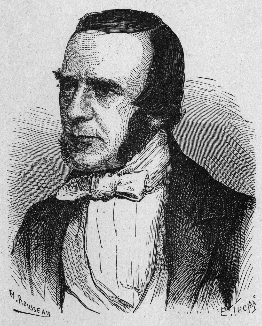 Portrait of John Watkins Brett, British industrialist - in Album of Science; illustrious scholars; Great Discoveries 1896 by French School
