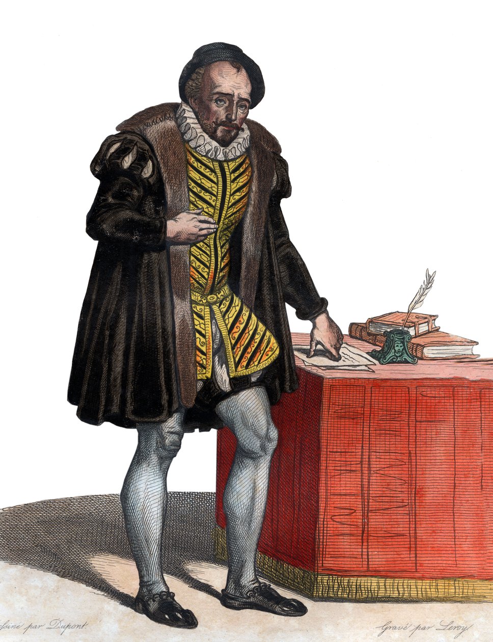 Portrait of Lord Michel Eyquem de Montaigne, French writer by French School